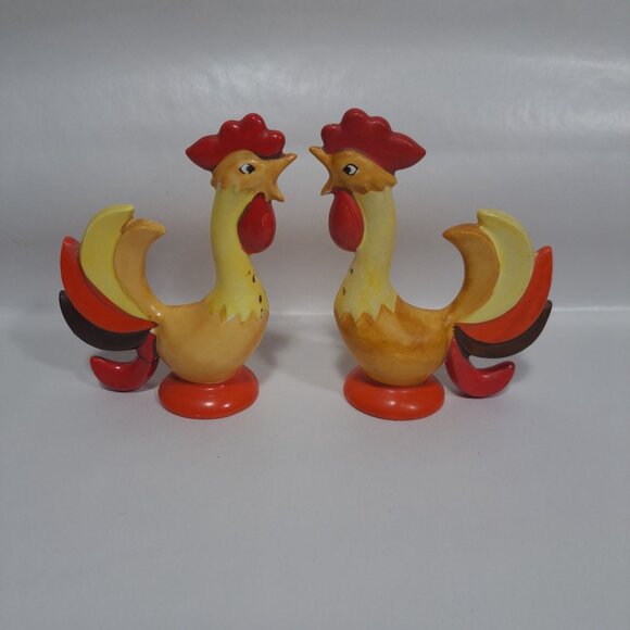 Holt Howard Crowing Roosters Salt Pepper Shakers Vintage Table Decor Collectible - Picture 11 of 16